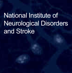 National Institute of Neurological Disorders and Stroke agency name on top of blue cell background