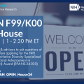 D-SPAN F99/K00 OPEN House July 30, 2024 | 1 - 2:30 PM ET For graduate students & advisors to ask questions of NIH Program Staff before applying for the NIH Blueprint and BRAIN Initiative Diversity Specialized Predoctoral to Postdoctoral Advancement in Neuroscience (D-SPAN) Award (RFA-NS-24-030) Zoom registration: https://bit.ly/DSPAN_OPEN_House24